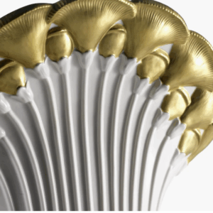 Итальянская ваза Poppy Vase - White & Gold 2