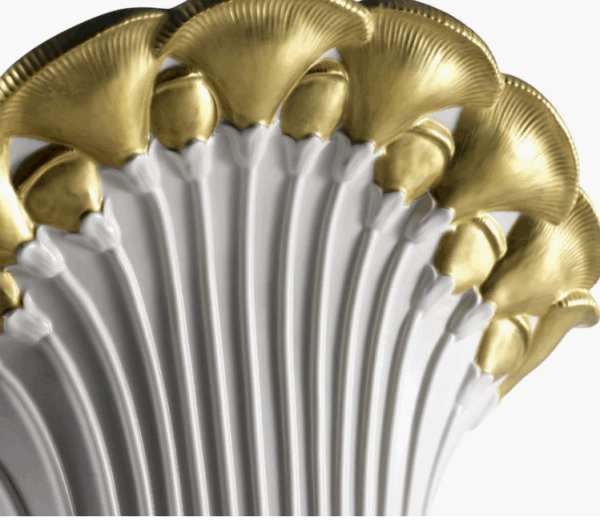 Итальянская ваза Poppy Vase - White & Gold 2