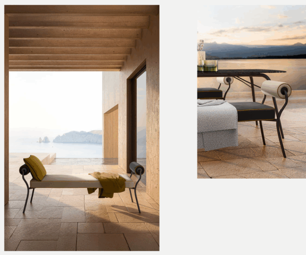 Итальянская банкетка Levante Out 2