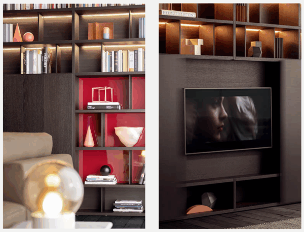 Итальянская гостиная группа Spazioteca 2