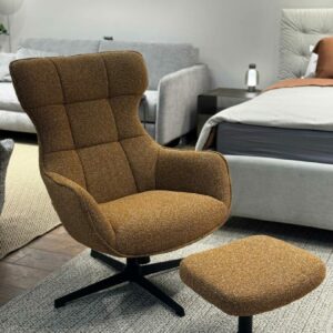 Поворотное кресло Rennes с пуфом 1