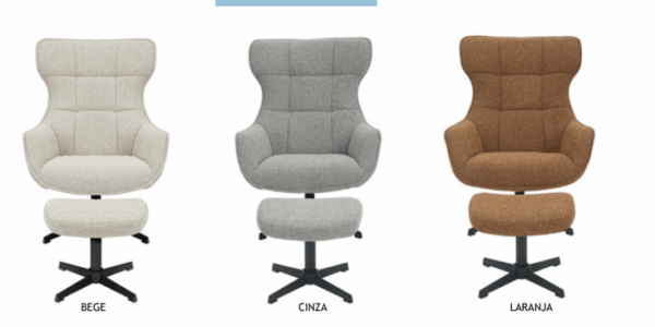 Поворотное кресло Rennes с пуфом 5