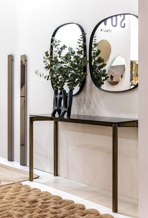 Итальянская консоль  BONE с латунью 6