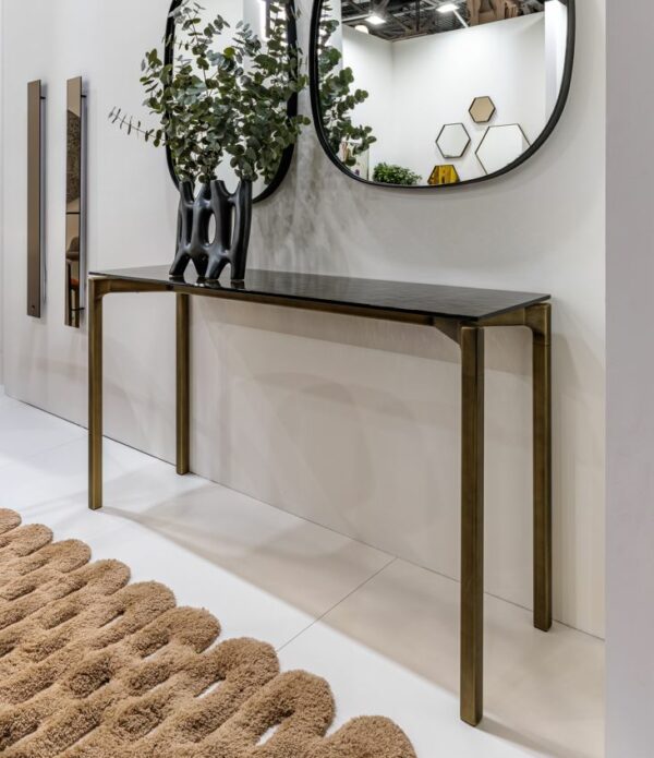 Итальянская консоль  BONE с латунью 1