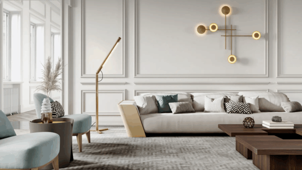 Итальянский напольный торшер Level от LAURAMERONI