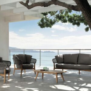 Итальянский диван Moon//Teak Two-seater Sofa от Talenti