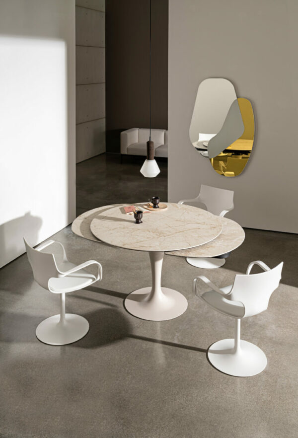 Круглый Итальянский стол Tavolo Flûte  раскладной 120см 6