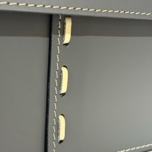 Коробка с крышкой из кожи 44*59*19 gray 3