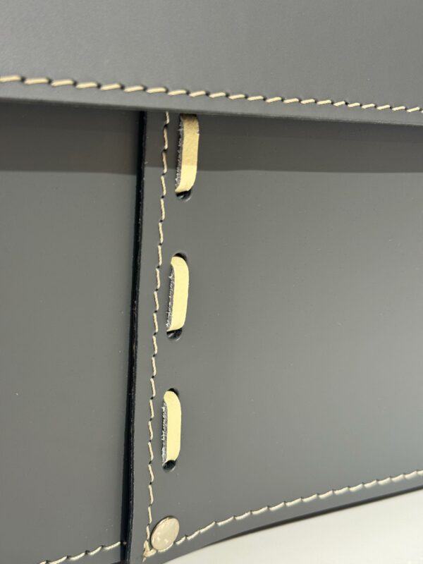 Коробка с крышкой из кожи 44*59*19 gray 3