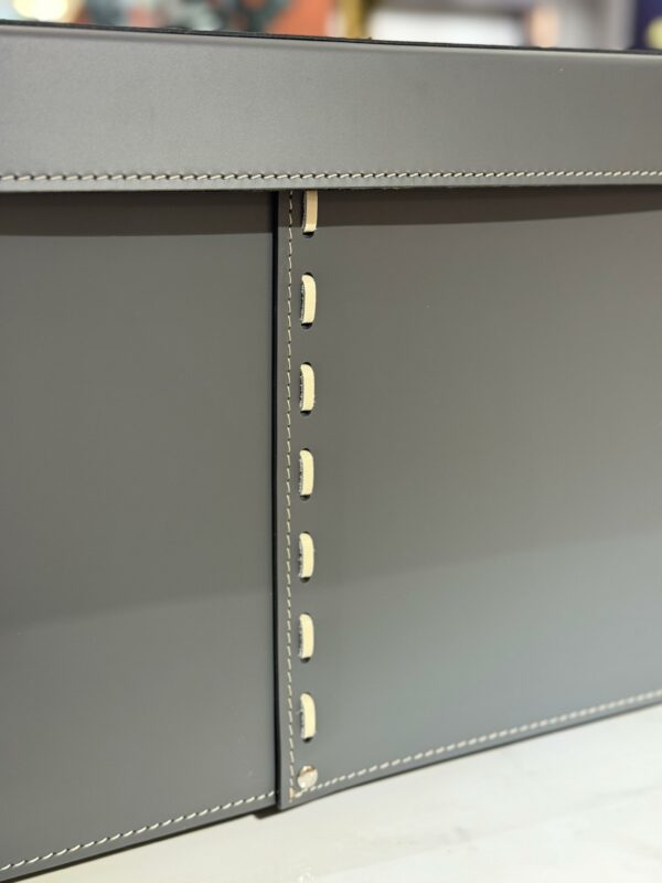 Коробка с крышкой из кожи 55*37*35 Gray 5