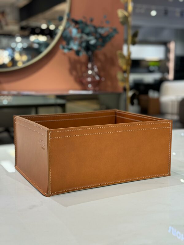 Набор из 3х кожаных корзинок 5