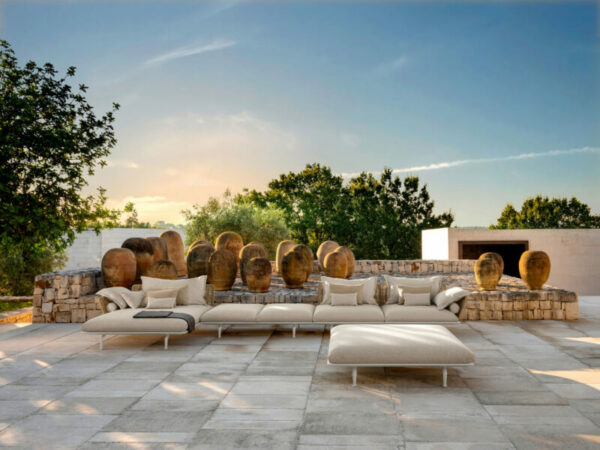 Итальянский пуф Cruise//alu 150×150 Pouf от Talenti