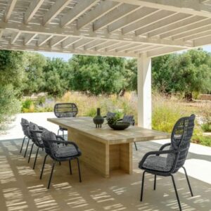 Итальянский стул Panama Dining Armchair hight backrest 2