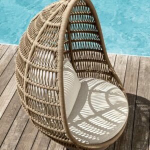 Итальянское кресло Panama Egg chair with structure от Talenti