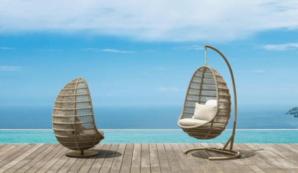 Итальянское кресло Panama Egg chair with base 2