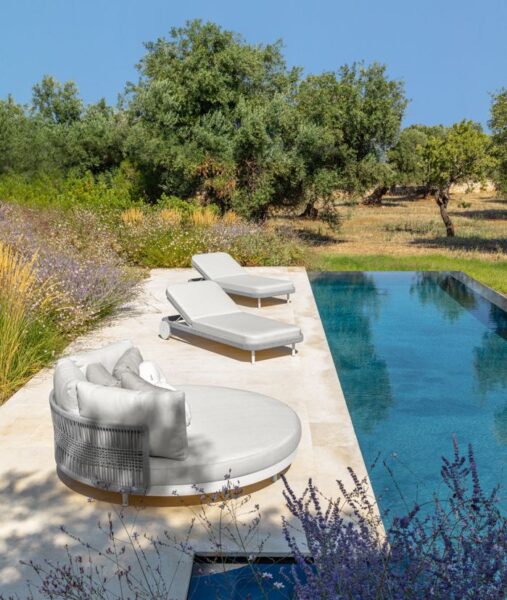 Итальянский шезлонг Slam//Rope Sunbed от Talenti