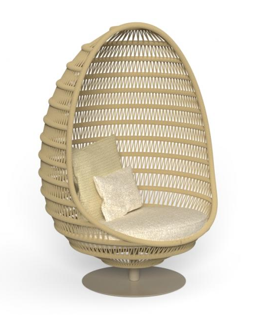Итальянское кресло Panama Egg chair with base от Talenti