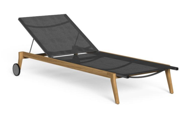 Итальянский шезлонг Moon//Teak Sunbed от Talenti