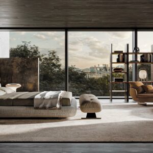 Итальянская кровать Libra от Minotti