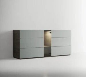 Итальянский комод Comò 6 cassetti con anta vetro e luce LED от Tomasella Class