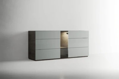 Итальянский комод Comò 6 cassetti con anta vetro e luce LED