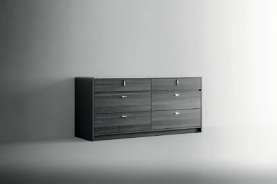 Итальянский комод Comò piccolo 6 cassetti con top effetto Luxury Calacatta Grey