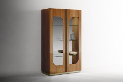 Итальянская витрина Vetrina 2 ante con schiena specchio e 2 faretti 110/220/220