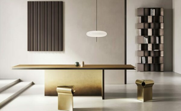 Итальянский стол Folio round от De Castelli