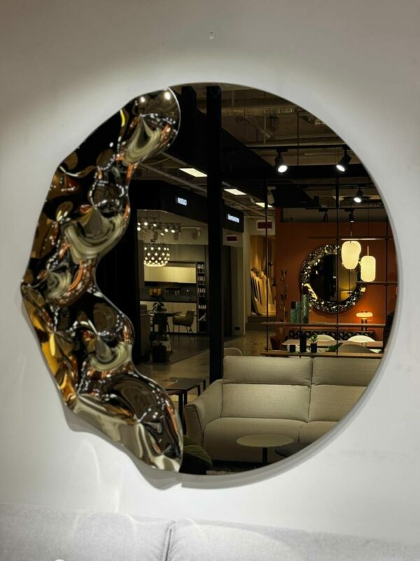 Итальянское круглое зеркало Caravaggio  120см Bronze 1