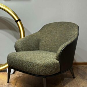 Итальянское Кресло LESLIE  с кожей 78см 1