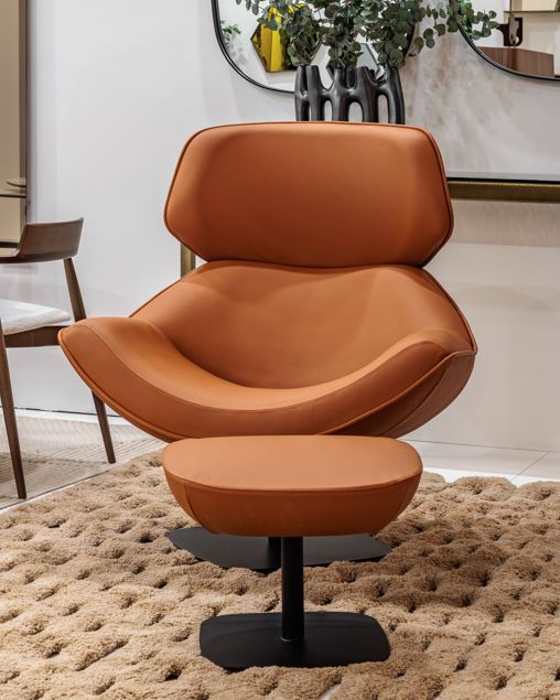 Итальянское кресло ALISIA поворотное в коже 1