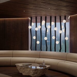 Дизайнерский напольный торшер .flame 4