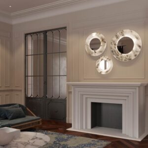 Дизайнерская настенная лампа MIRROR DISC от United Alabaster (Испания)