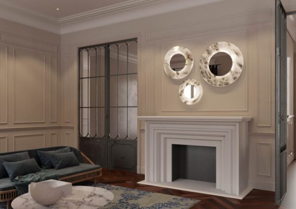 Дизайнерская настенная лампа MIRROR DISC от United Alabaster (Испания)