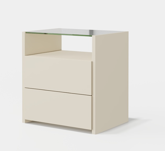 Дизайнерская прикроватная тумбочка Kugha Bedside Table with 2 Drawers 2