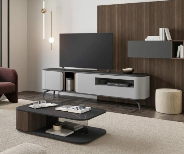 Дизайнерская ТВ-тумба Tepui 2 Doors + 1 Drawer 210cm With Feet 3