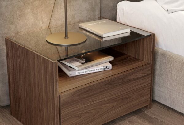 Дизайнерская прикроватная тумбочка Kugha Bedside Table with 2 Drawers 3