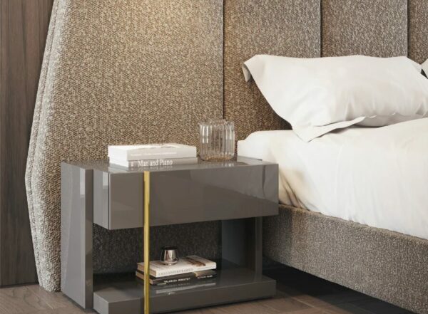 Дизайнерская прикроватная тумбочка Ellender 2 Drawer Bedside Table 3