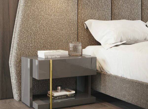 Дизайнерская прикроватная тумбочка Ellender 1 Drawer Bedside Table 3