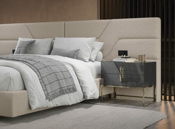 Дизайнерская прикроватная тумбочка Dharmi 2 Drawer Bedside Table 4