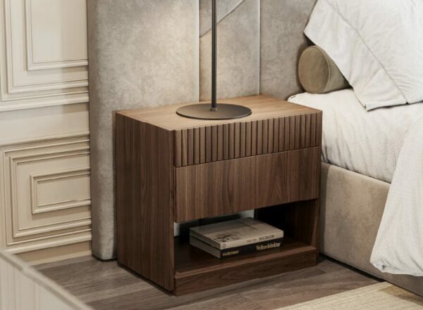 Дизайнерская прикроватная тумбочка Rubi 1 Drawer Bedside Table 3