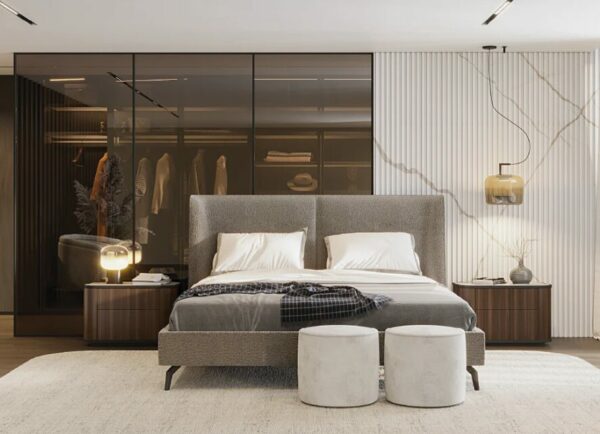 Дизайнерская прикроватная тумбочка Tepui 2 Drawer Bedside Table 3