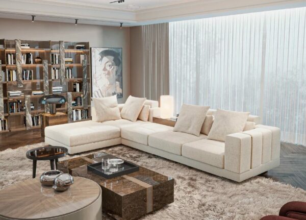 Дизайнерский диван Vercelli 3 + Left Chaise 4