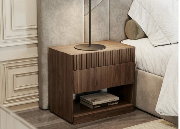 Дизайнерская прикроватная тумбочка Rubi 2 Drawer Bedside Table 3