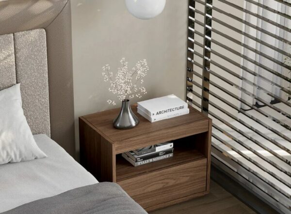 Дизайнерская прикроватная тумбочка Hilay 1 Drawer Bedside Table 3