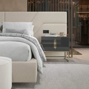 Дизайнерская прикроватная тумбочка Dharmi 2 Drawer Bedside Table 3