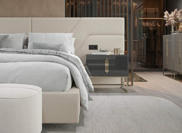 Дизайнерская прикроватная тумбочка Dharmi 2 Drawer Bedside Table 3