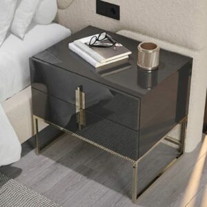 Дизайнерская прикроватная тумбочка Dharmi 2 Drawer Bedside Table 2