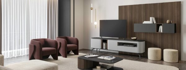 Дизайнерская ТВ-тумба Tepui 2 Doors + 1 Drawer 210cm With Feet от Evanyrouse (Португалия)