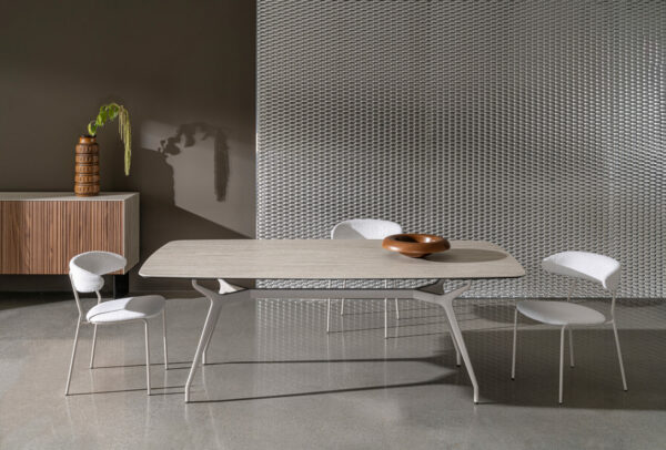 Обеденный стол Arkos shaped 180cm Travertino